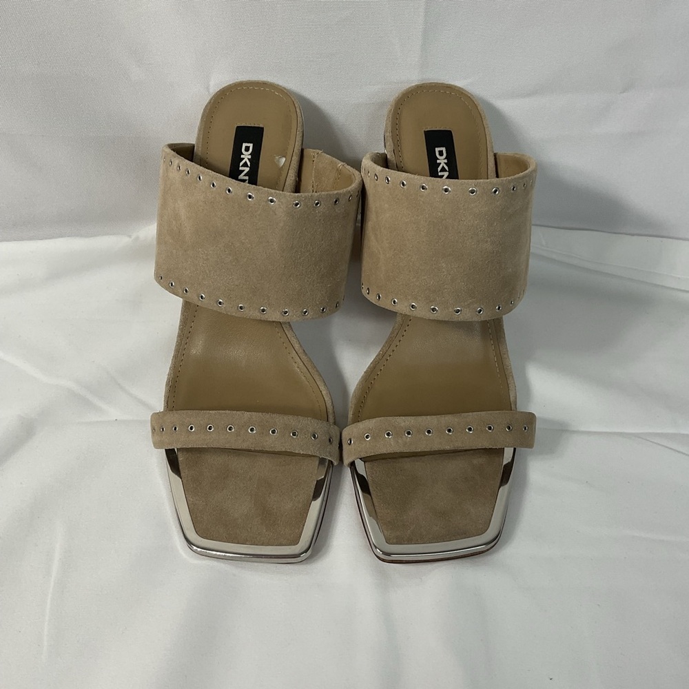 DKNY Beige Studded Sandals